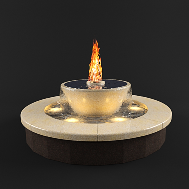 Serenity Fountain: Tranquil Water Cascade 3D model image 1 