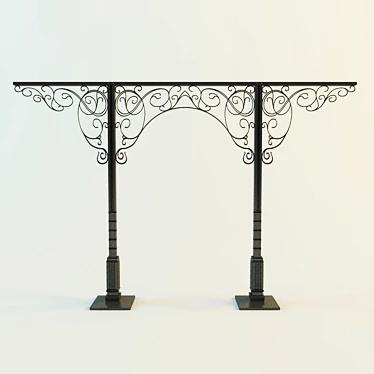 Elegant Metal Arch 3D model image 1 