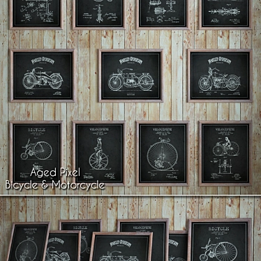 Vintage Pixel "Bike & Moto" Bundle 3D model image 1 