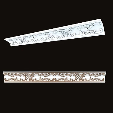 Elegant Ceiling Cornice: Simple and Beautiful 3D model image 1 