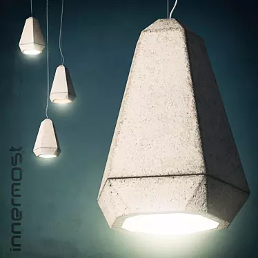 Industrial Concrete Pendant Light 3D model image 1 