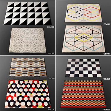 Modern IKEA Carpets: Stylish and Functional 3D model image 1 