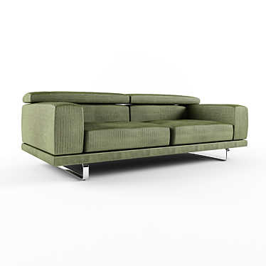 Cozy Convertible Sofa 3D model image 1 