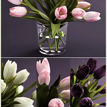 Elegant Tulip Bouquet for Any Interior 3D model image 1 