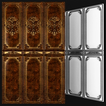 Elegant Wall Panel 3D model image 1 