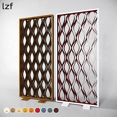 LZF Groove - Decorative Screen with Multi-Color Options 3D model image 1 