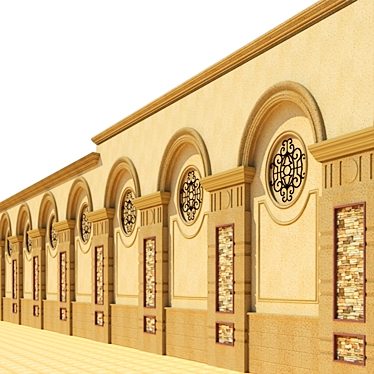 Classic Villa Exterior Wall 3D model image 1 