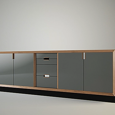 Besana Sestante Cupboard: Sleek and Stylish Storage 3D model image 1 