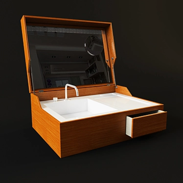 Mobile Washbasin Kit: Cleanliness on the Go 3D model image 1 