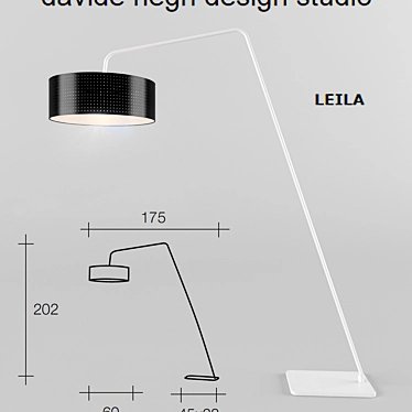 Elegant Leila Davide Negri Torch 3D model image 1 