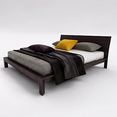 Luxury Molteni Bed | Exquisitely Crafted 3D model image 1 