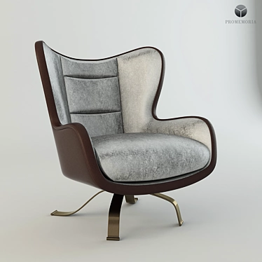 Promemoria Butterfly Lounge Chair: Elegant and Comfortable 3D model image 1 