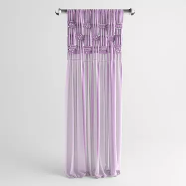 Delicate Tulle Fabric 3D model image 1 