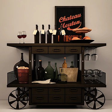 Elegant Wine Connoisseur Set 3D model image 1 