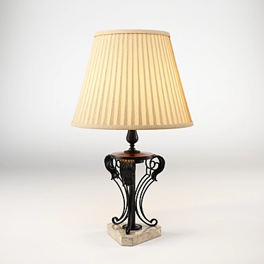 Sculpted Forge Table Lamp 3D model image 1 