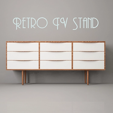 Retro Revival TV Stand 3D model image 1 