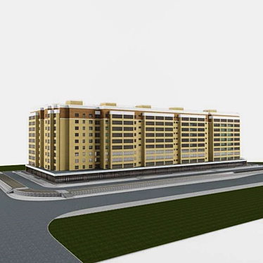 10-Storey Residential Complex with Amenities 3D model image 1 