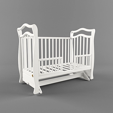 Magico White Swing Bed 3D model image 1 
