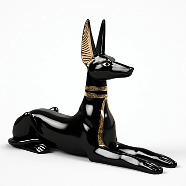 Elegant Lladro Anubis Sculpture 3D model image 1 