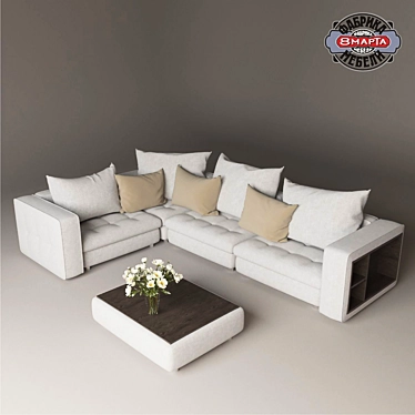 Stone Modular Sofas - Versatile Corner Design 3D model image 1 