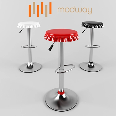 Modway Soda Bar Stool: Stylish Seating Solution 3D model image 1 