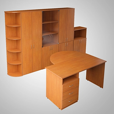 Modern Office Furniture Set 3D model image 1 