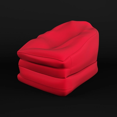 Risø Ottoman-Bag: Stylish Red Accent 3D model image 1 