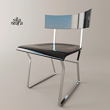 Stylish Black Chair 3D model image 1 