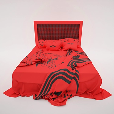 Sleek Comfort: Modern Love Bed 3D model image 1 