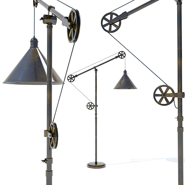 Elegant Floor Lamp 3D model image 1 