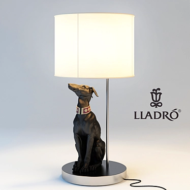 Elegant Lladro Attentive Greyhound 3D model image 1 