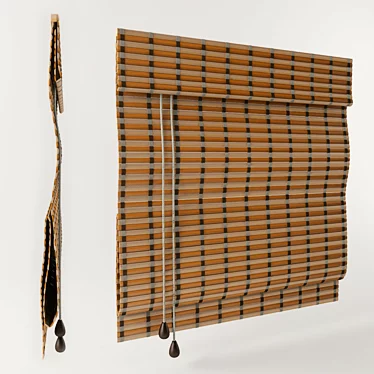 Natural Bamboo Blind - Eco-Friendly Window Shade 3D model image 1 