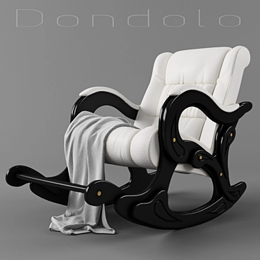Dondolo Rocker Chair: Comfort in Motion 3D model image 1 