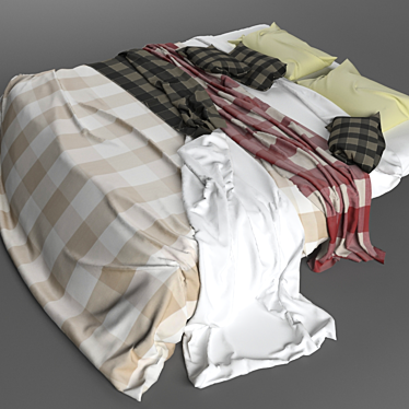 Luxury Bedding Set: Transform Your Bedroom 3D model image 1 