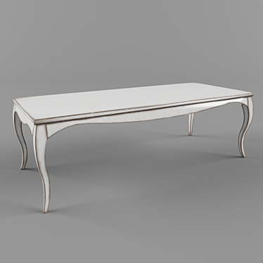 Elegant Vintage Dining Table 3D model image 1 