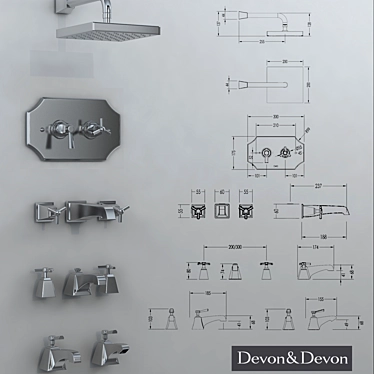 Timeless Elegance: Devon&Devon Faucets 3D model image 1 