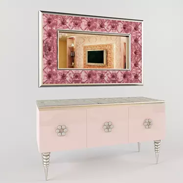 Elegant Vanity Table Set 3D model image 1 