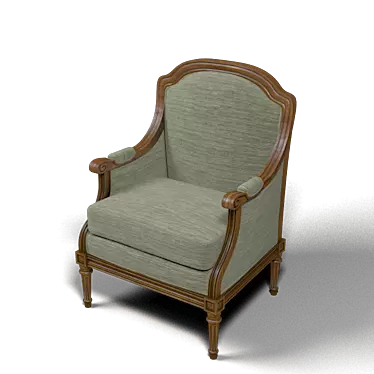 Elegant Bergere Chair - 56x65x94 Dimensions 3D model image 1 