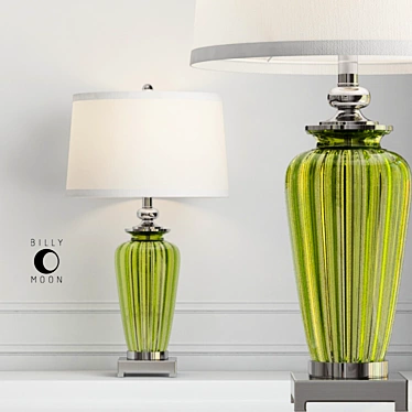 Modern Green Glass Table Lamp 3D model image 1 