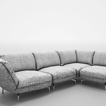 Modern Corner Sofa 3D model image 1 