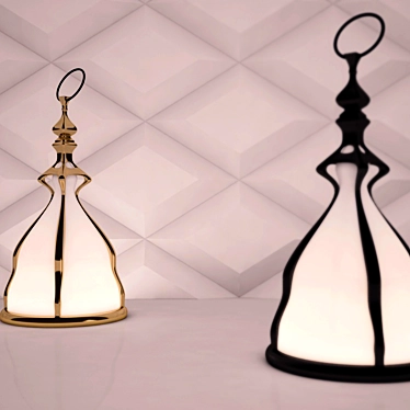 Dual Material Table Lamp 3D model image 1 