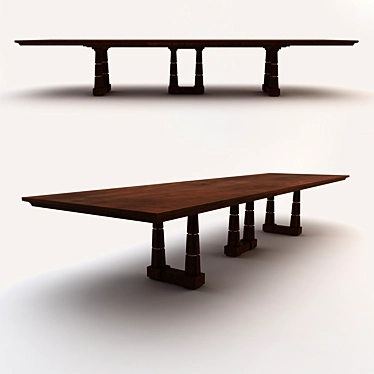 Elevate Dining Experience with Column Table 3D model image 1 