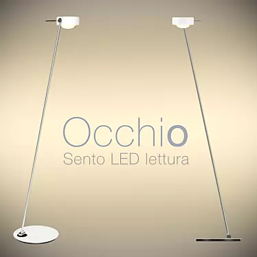 Sento LED Lettura: Versatile Floor Luminaire 3D model image 1 