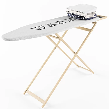 3-in-1 Ironing Board Set - Easy Assembly & Storage 3D model image 1 