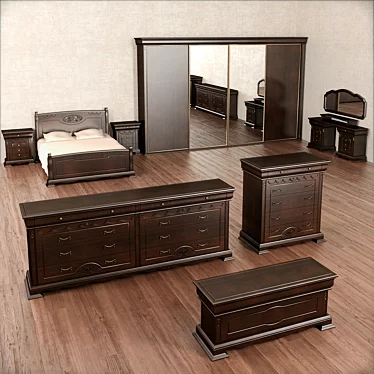 Elegance for your Bedroom: Classic Furniture 3D model image 1 