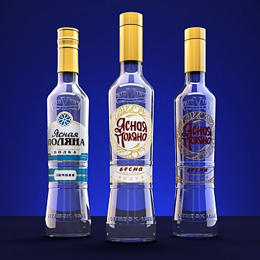 Variety Pack: Six Unique Vodka Bottles 3D model image 1 