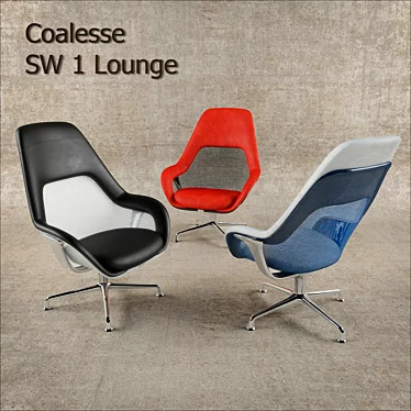 Modern Coalesse SW 1 Lounge 3D model image 1 