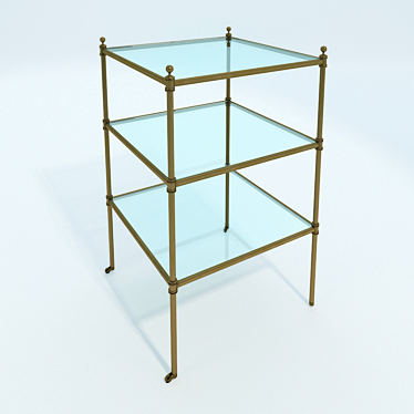 Elegant Aubrey Tableside Addition 3D model image 1 