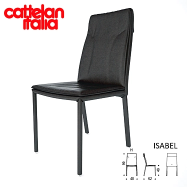 Contemporary Steel Chair: Cattelan Italia 3D model image 1 