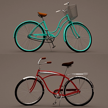 Classic Vintage Bicycles 3D model image 1 